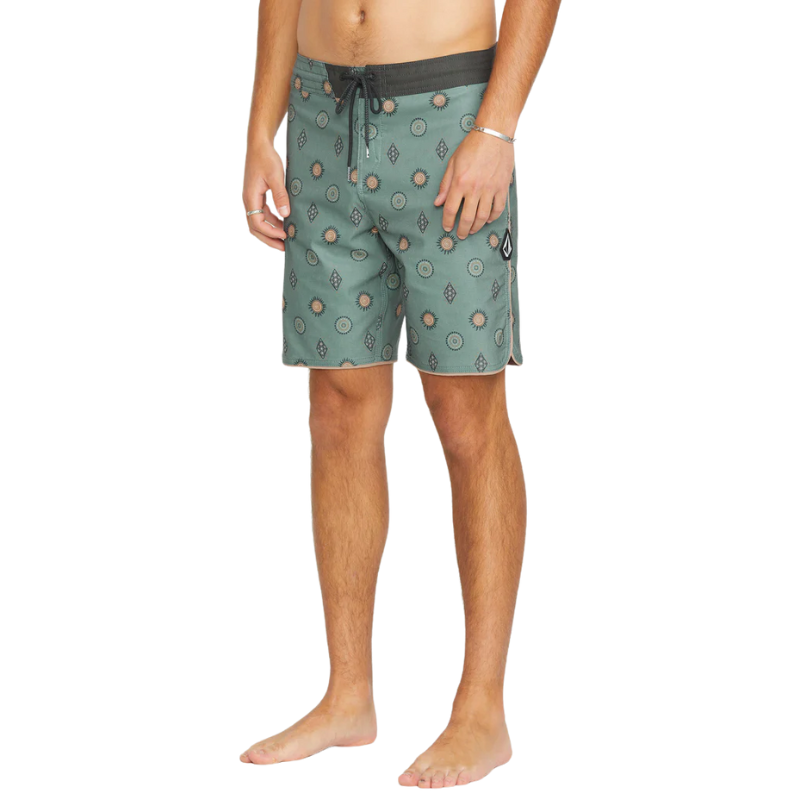 Volcom - Mister Fib Scallop Stoney - Boardshorts - Mens-Shorts-Volcom-Light Olive-28-Spunkys Surf Shop LLC