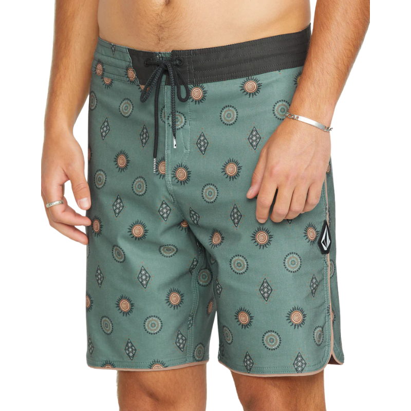 Volcom - Mister Fib Scallop Stoney - Boardshorts - Mens-Shorts-Volcom-Light Olive-28-Spunkys Surf Shop LLC