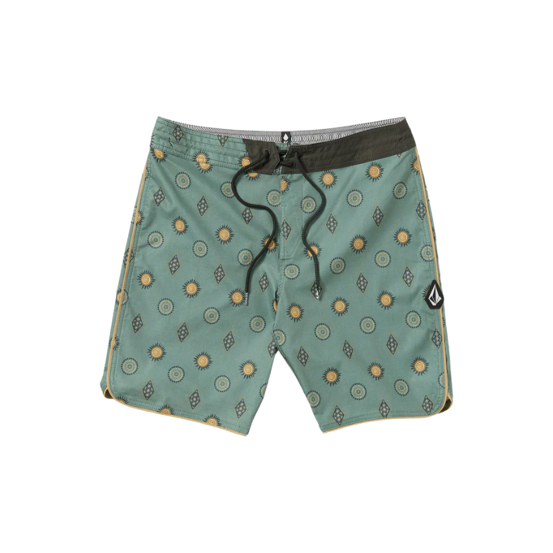 Volcom - Mister Fib Scallop Stoney - Boardshorts - Mens-Shorts-Volcom-Light Olive-28-Spunkys Surf Shop LLC