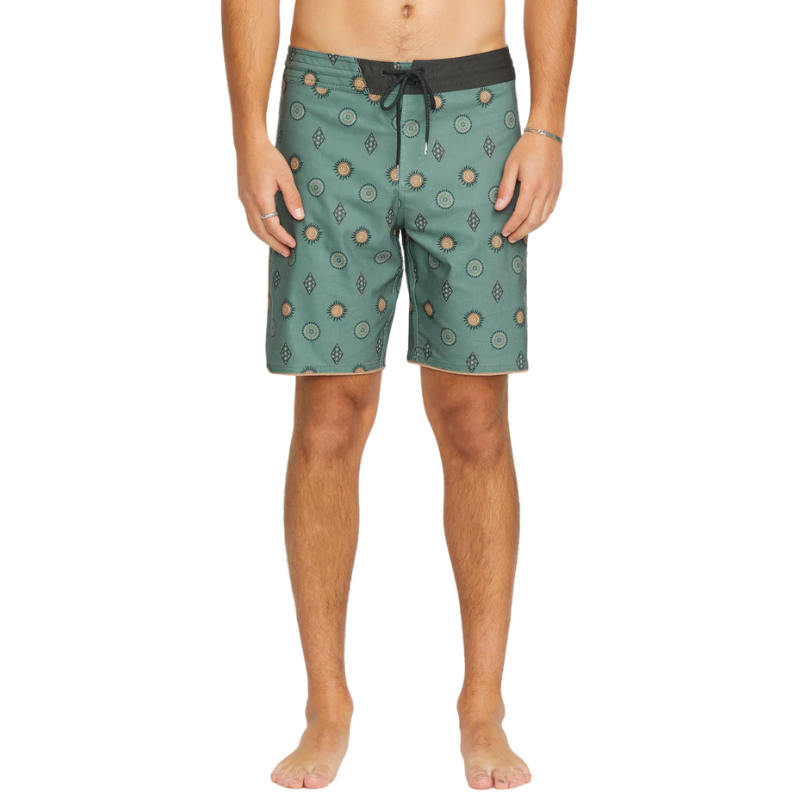 Volcom - Mister Fib Scallop Stoney - Boardshorts - Mens-Shorts-Volcom-Light Olive-28-Spunkys Surf Shop LLC