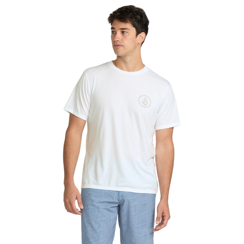 Volcom - Stone Tech Short Sleeve - Tee - Mens-Tees-Volcom-S-White-Spunkys Surf Shop LLC