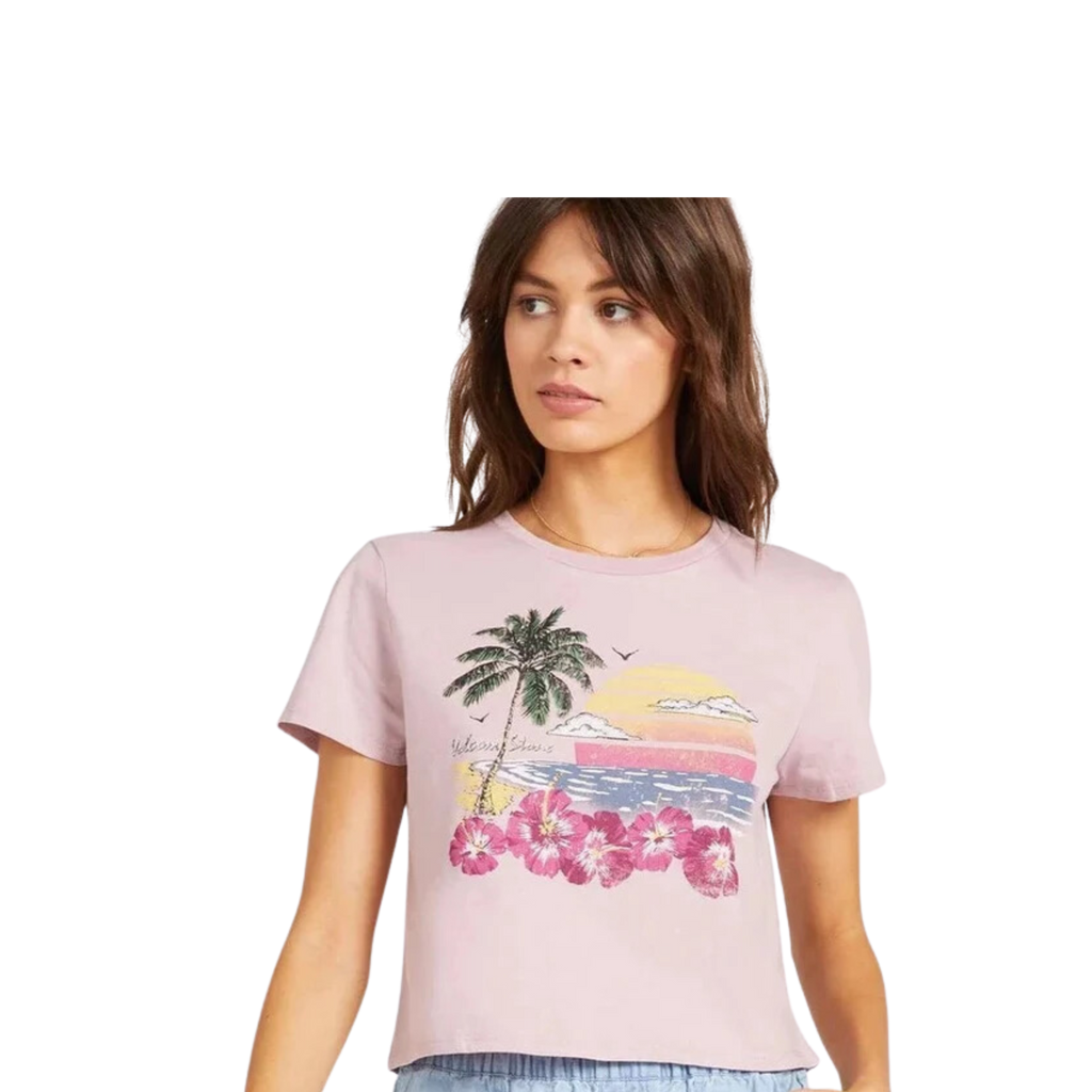 Volcom - Stone Yang Tee - T-Shirt - Women-Shirts-Volcom-S-Womens-Dusty Violet-Spunkys Surf Shop LLC