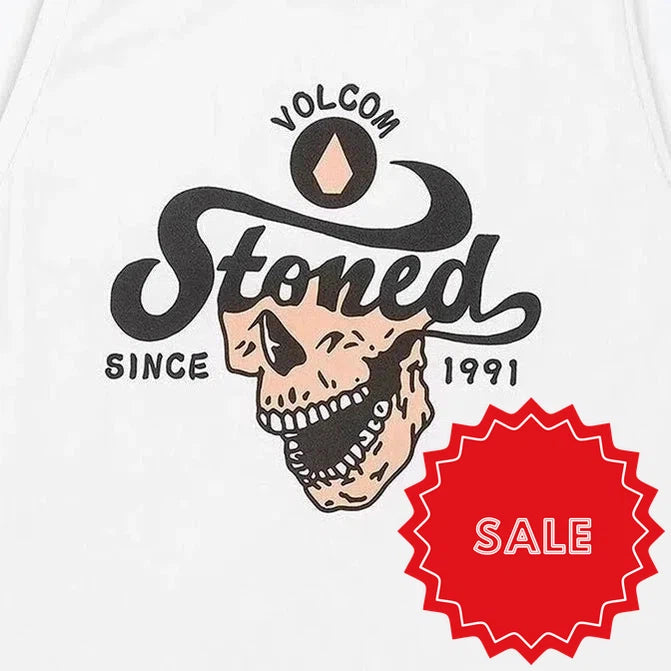 Volcom - Stoned2Thebone Tank - T-Shirts - Mens-T-Shirts-Volcom-S-Mens-White-Spunkys Surf Shop LLC