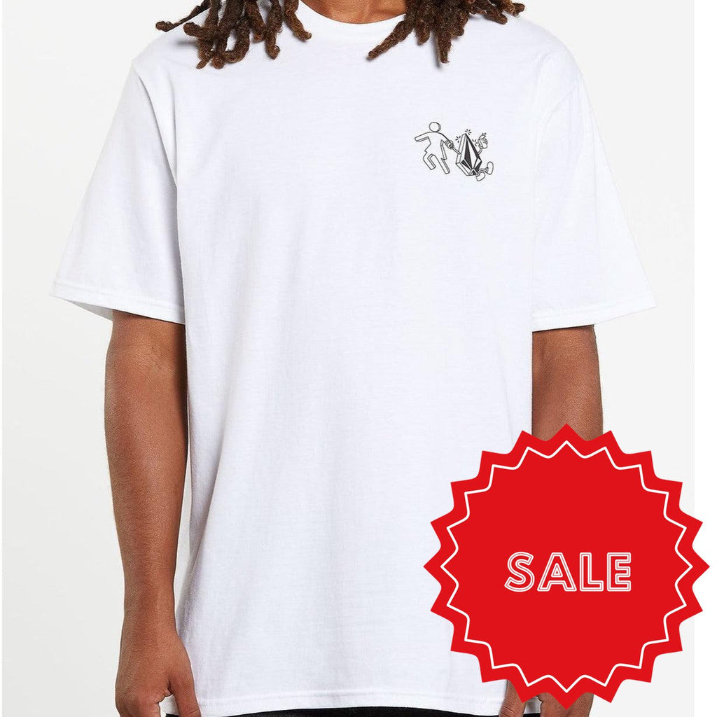 Volcom - Stonely Short Sleeve - Basic Tees - Mens-T-Shirt-Volcom-L-MENS-WHITE-Spunkys Surf Shop LLC