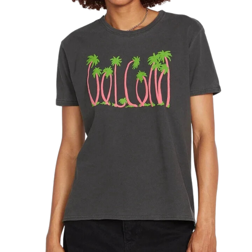 Volcom - Truly Ringer - T-Shirts - Womens-T-Shirts-Volcom-XS-Womens-Black-Spunkys Surf Shop LLC